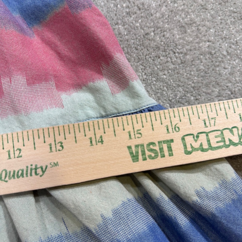 Outerknown Cielo Babydoll Dress Organic Adriatic Striped Tie Dye Tiered NWT L - Picture 14 of 15